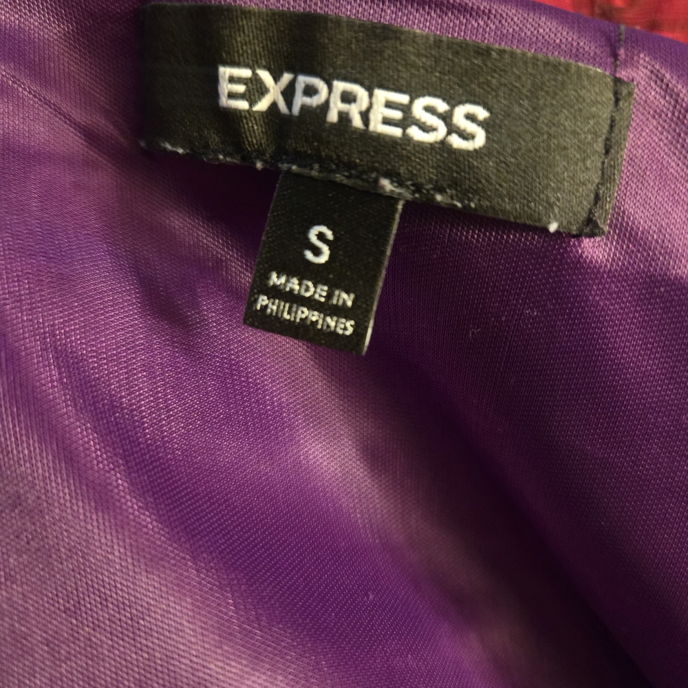 Express Black and Purple Mini Dress - Picture 3 of 3